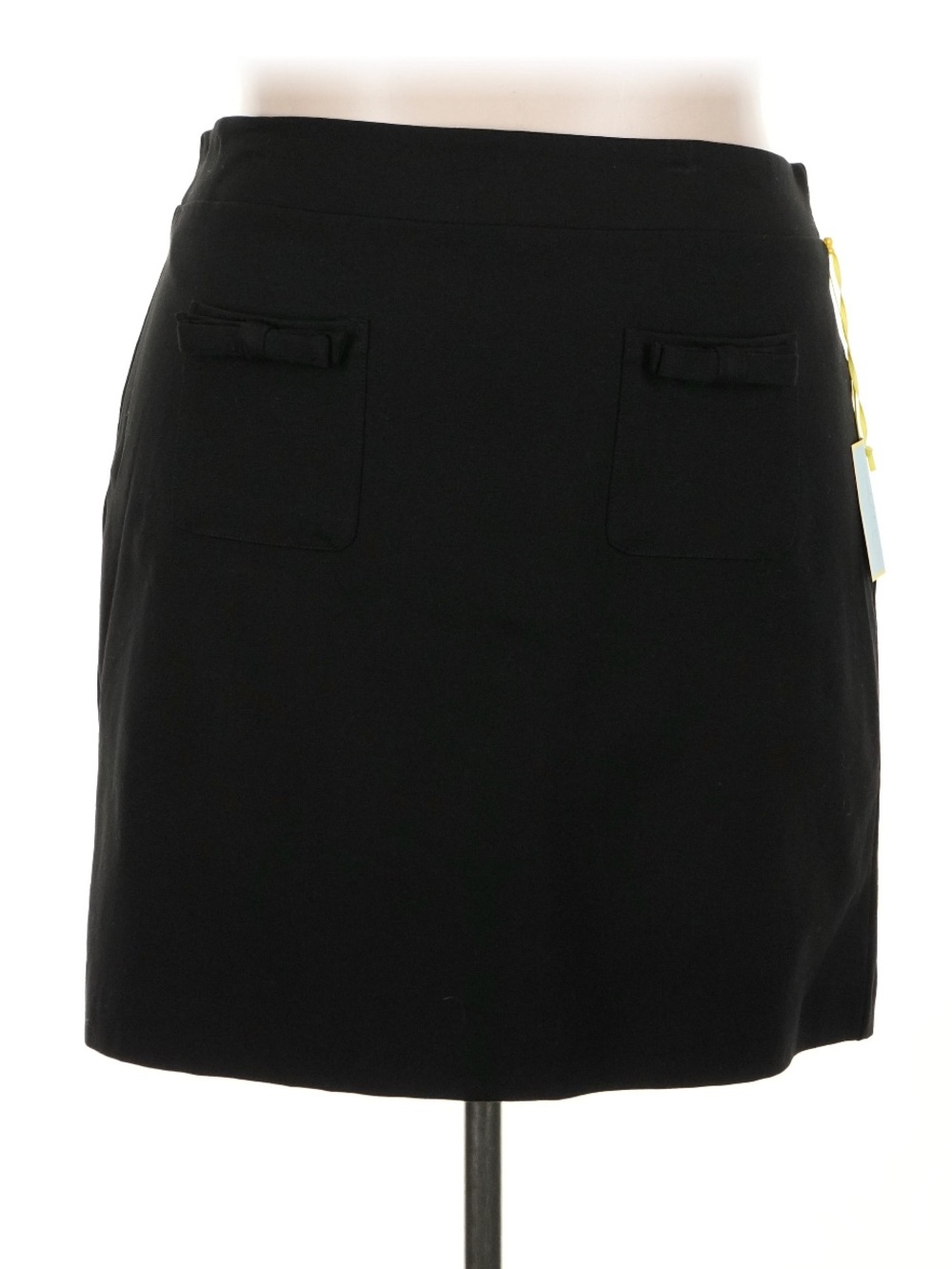 CeCe Black Mini Skirt with Pocket Bows